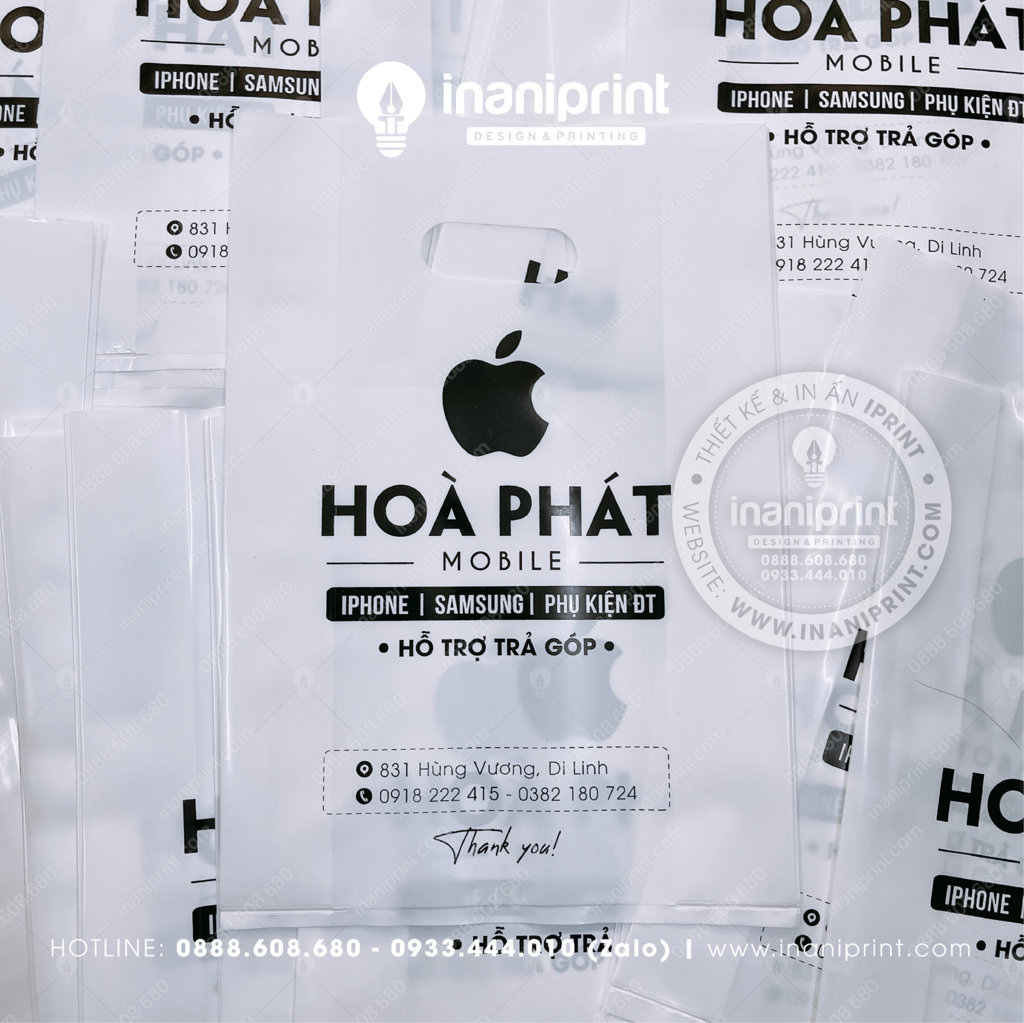 Mẫu Túi Nilon Shop Mobile, Bao Nhựa Shop Mobile, Túi Nhựa Shop Mobile, Bao Nilon Shop Mobile Đẹp Giá rẻ