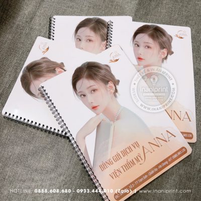Mẫu Menu Nhựa Tiệm Spa, Bảng Giá Nhựa Tiệm Spa, Thực Đơn Nhựa Tiệm Spa Đẹp Giá Rẻ