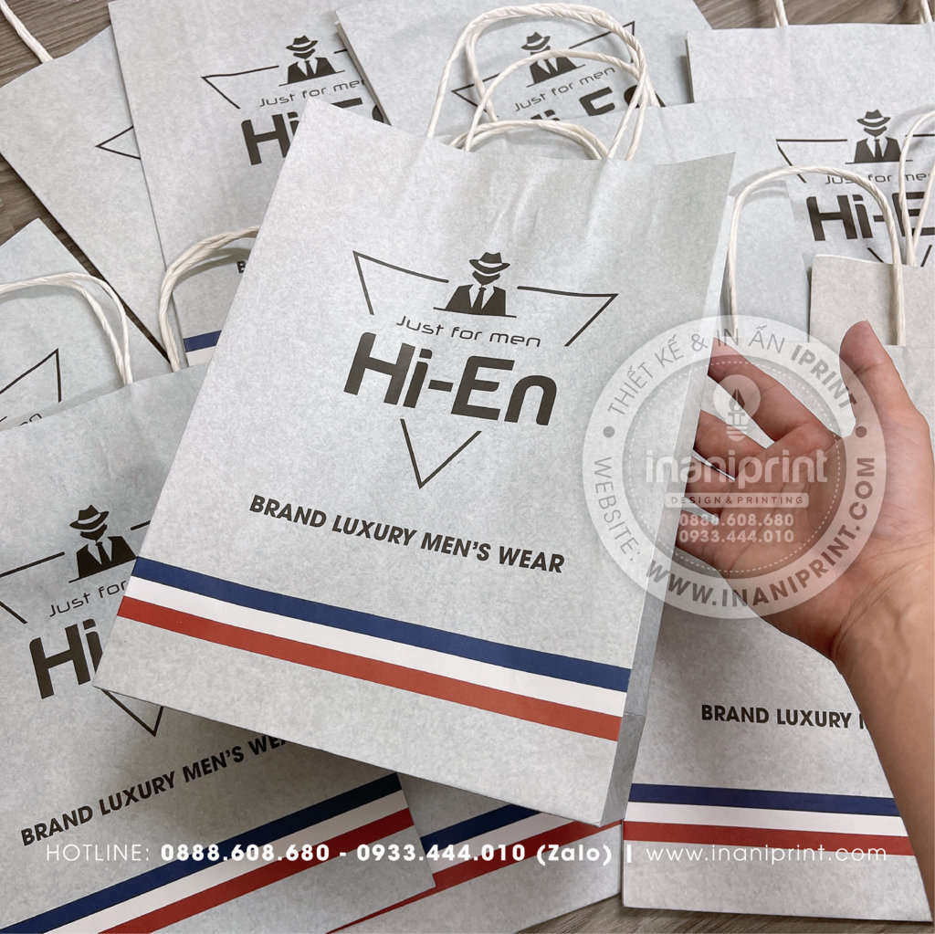 Mẫu Túi Giấy Shop Thời Trang Nam, Túi Giấy Shop Thời Trang Nam, Túi Xách Giấy Shop Thời Trang Nam, Túi Giấy Quảng Cáo Shop Thời Trang Nam Đẹp Giá Rẻ