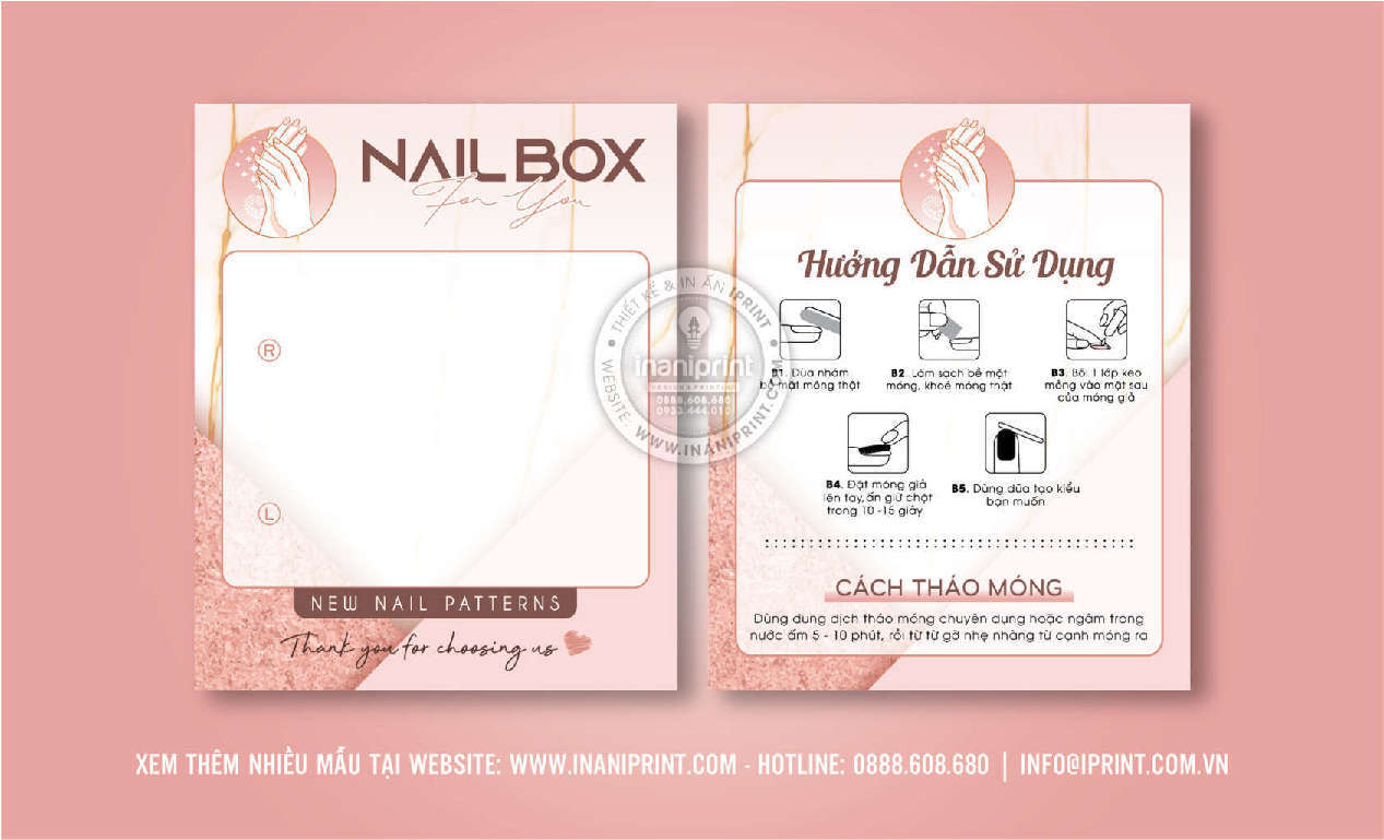 Mẫu Nails Box, Card Gắn Móng Tay Giả, Giấy Gắn Móng Tay Giả Đẹp Giá Rẻ