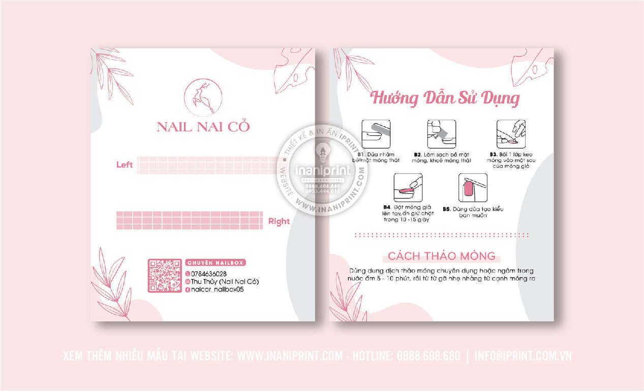 Mẫu Nails Box, Card Gắn Móng Tay Giả, Giấy Gắn Móng Tay Giả Đẹp Giá Rẻ