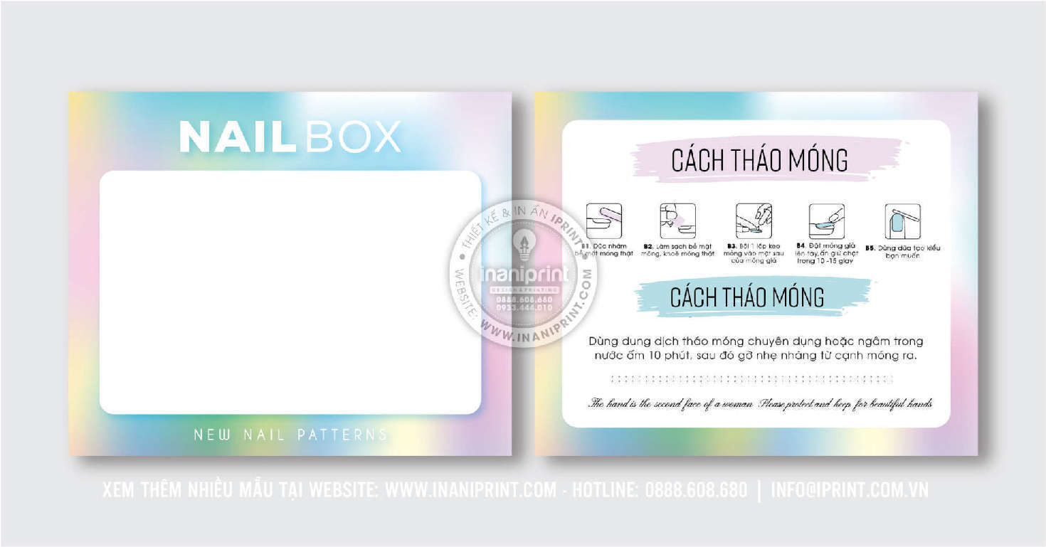 Mẫu Nails Box, Card Gắn Móng Tay Giả, Giấy Gắn Móng Tay Giả Đẹp Giá Rẻ