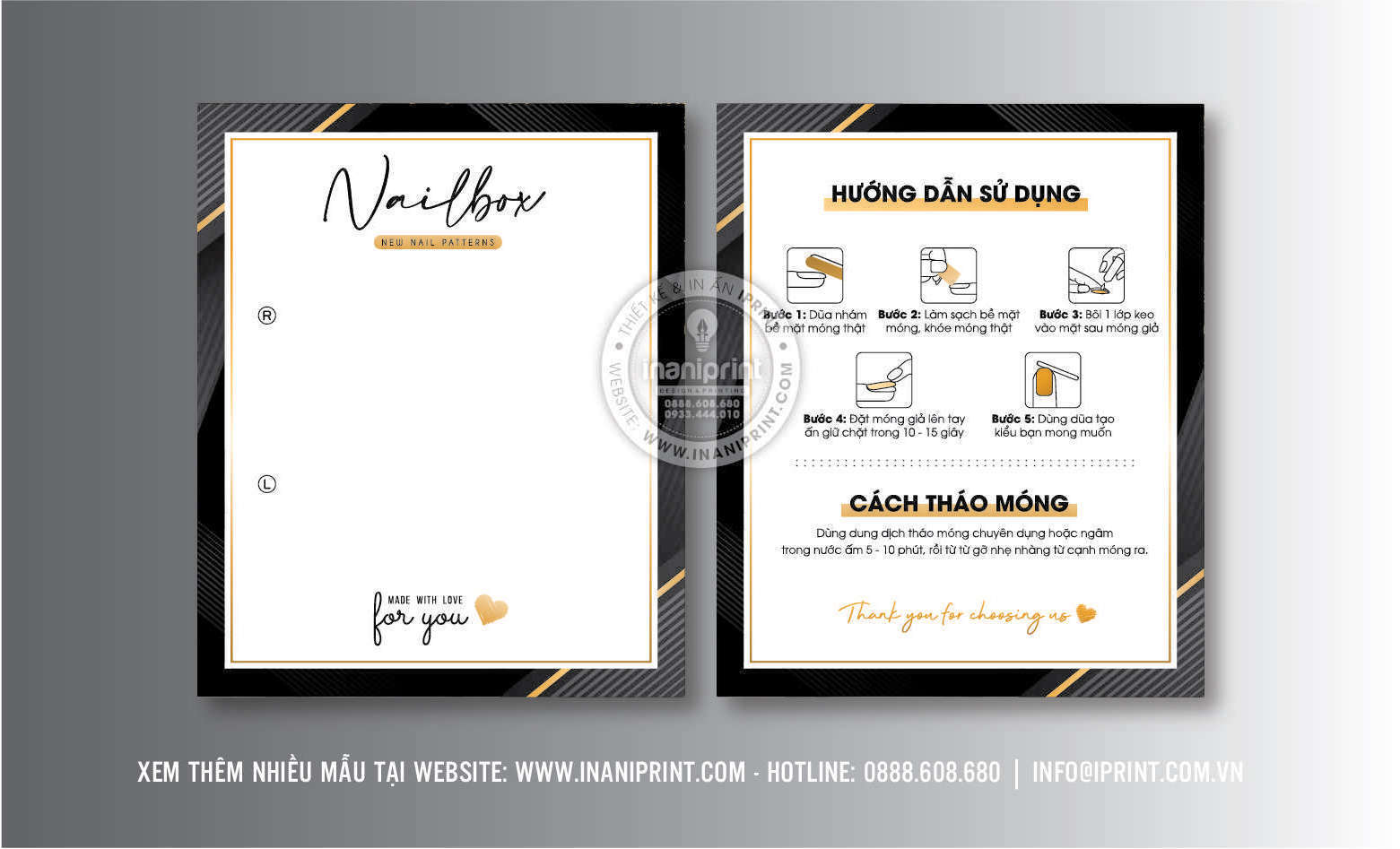 Mẫu Nails Box, Card Gắn Móng Tay Giả, Giấy Gắn Móng Tay Giả Đẹp Giá Rẻ