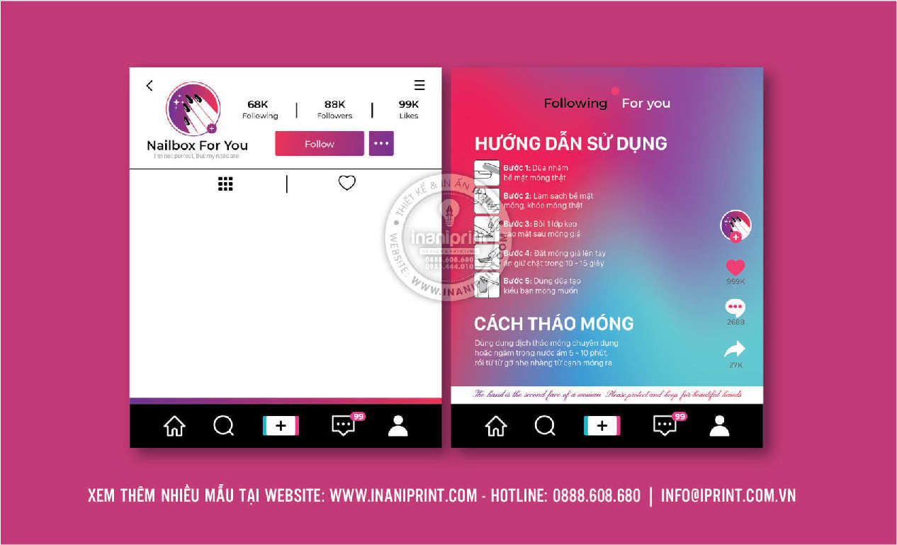 Mẫu Nails Box In Instagram, Card Gắn Móng Tay Giả Instagram, Giấy Gắn Móng Tay Giả Instagram Đẹp Giá Rẻ