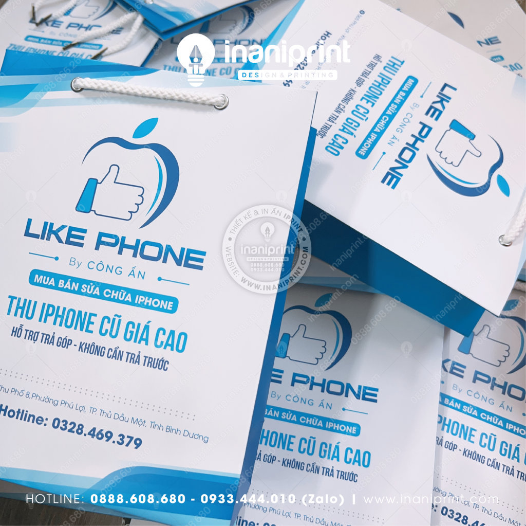 Mẫu Túi Giấy Mobile Shop, Túi Xách Giấy Mobile Shop, Túi Giấy Quảng Cáo Mobile Shop Đẹp Giá Rẻ