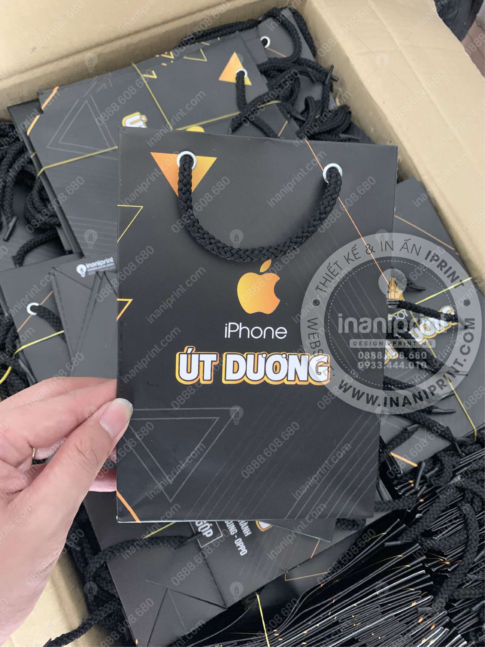 Mẫu Túi Giấy Đựng Điện Thoại, Túi Giấy Mobile Shop, Túi Xách Giấy Mobile Shop, Túi Giấy Quảng Cáo Mobile Shop Đẹp Giá Rẻ - Ảnh 2