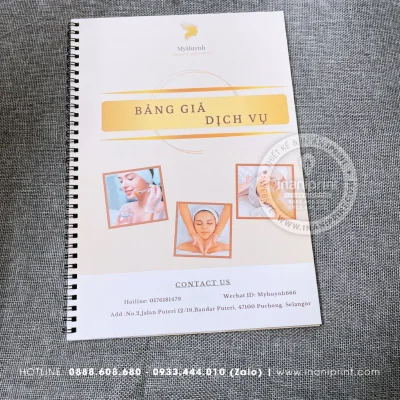 Mẫu Menu Spa, Bảng Giá Spa, Thực Đơn Đẹp Giá Rẻ