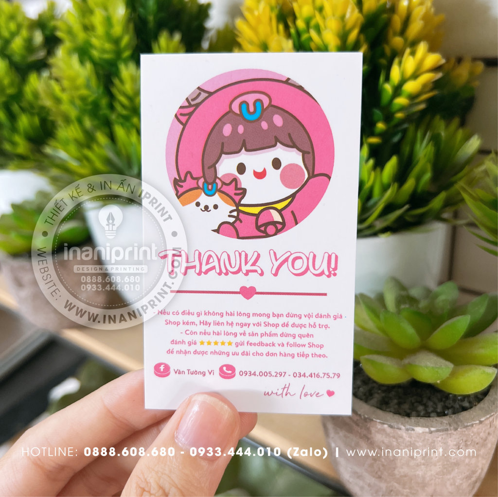 Mẫu Card cám ơn, Thiệp cám ơn, Danh thiếp cám ơn đẹp giá rẻ