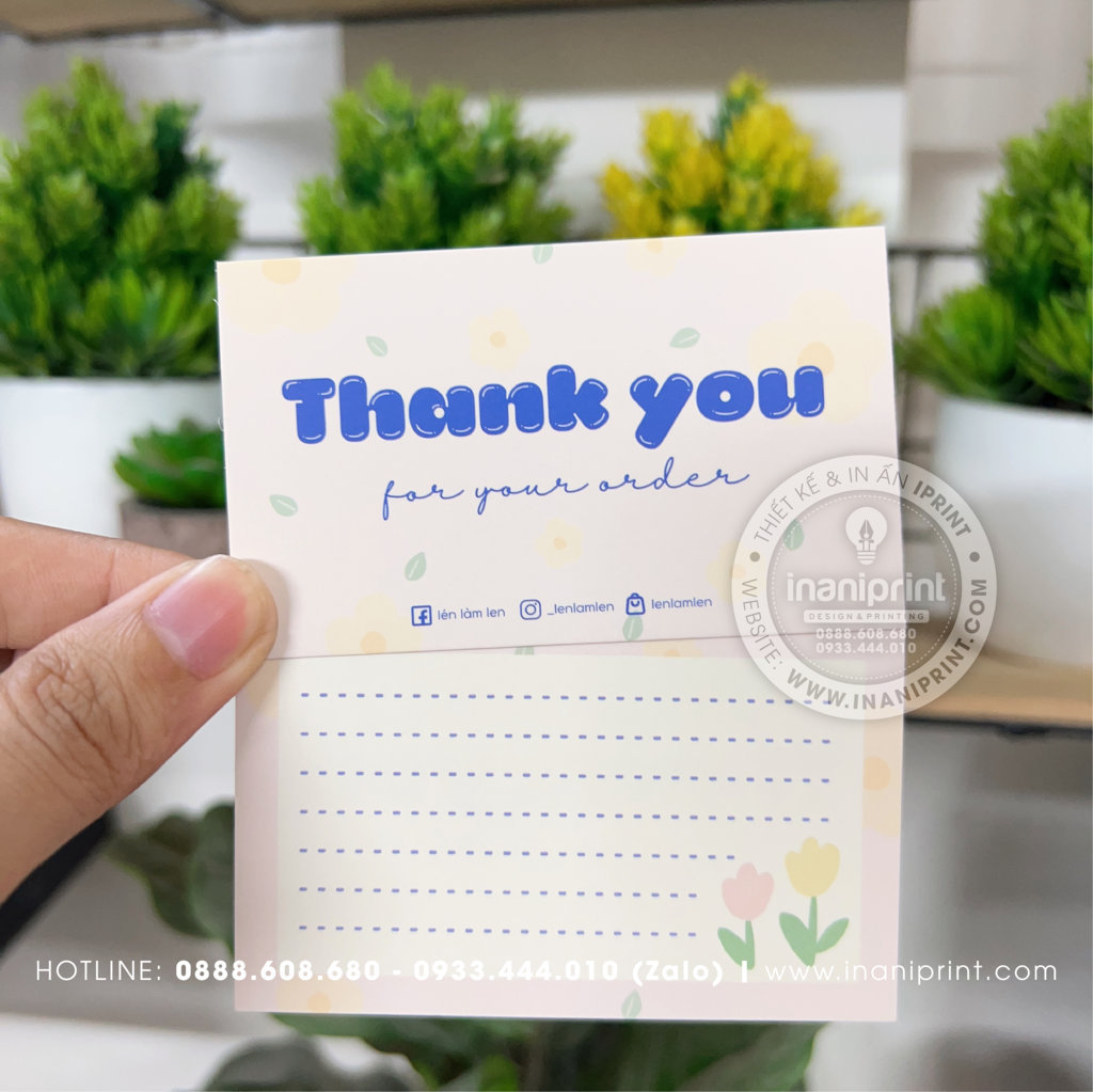 Mẫu Card cám ơn, Thiệp cám ơn, Danh Thiếp cám ơn đẹp giá rẻ