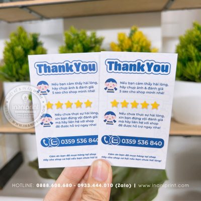 Mẫu Card cám ơn, Thiệp cám ơn, Danh Thiếp cám ơn đẹp giá rẻ