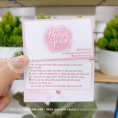 Mẫu Card cám ơn, Thiệp cám ơn, Danh Thiếp cám ơn đẹp giá rẻ