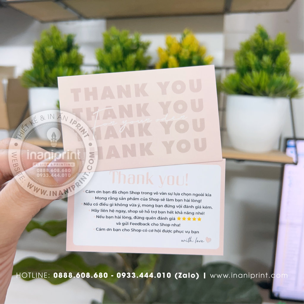 Mẫu Card cám ơn, Thiệp cám ơn, Danh Thiếp cám ơn đẹp giá rẻ