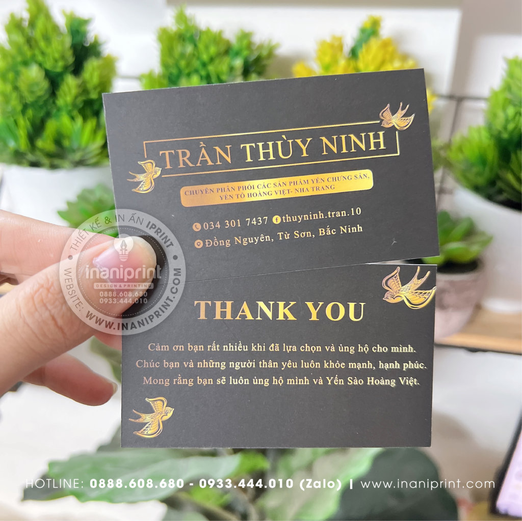 Mẫu Card cám ơn Cty Sâm Trần Thùy Ninh, Thiệp cám ơn Cty Trần Thùy Ninh, Danh Thiếp cám ơn Cty Sâm Trần Thùy Ninh đẹp giá rẻ