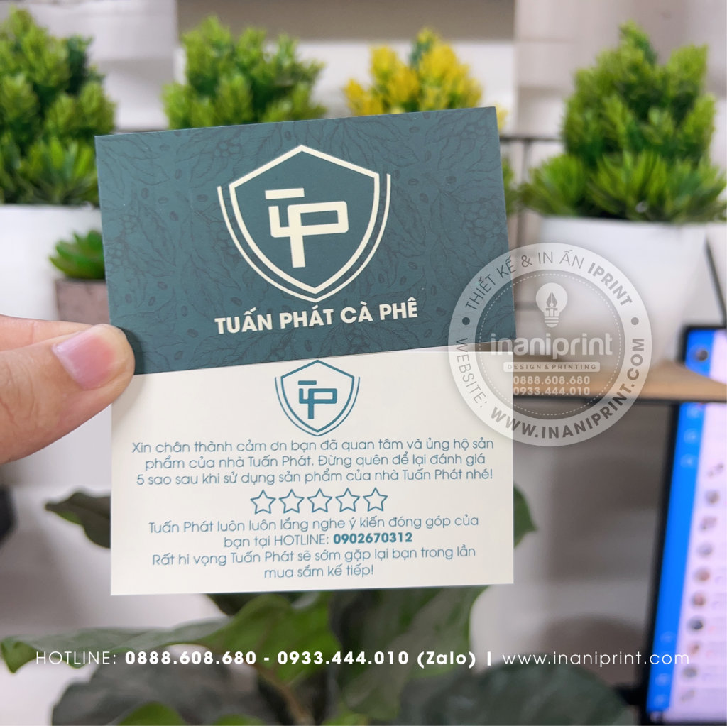 Mẫu Card cám ơn Tuấn Phát Cà Phê, Thiệp cám ơn Tuấn Phát Cà Phê, Danh Thiếp cám ơn Tuấn Phát Cà Phê đẹp giá rẻ