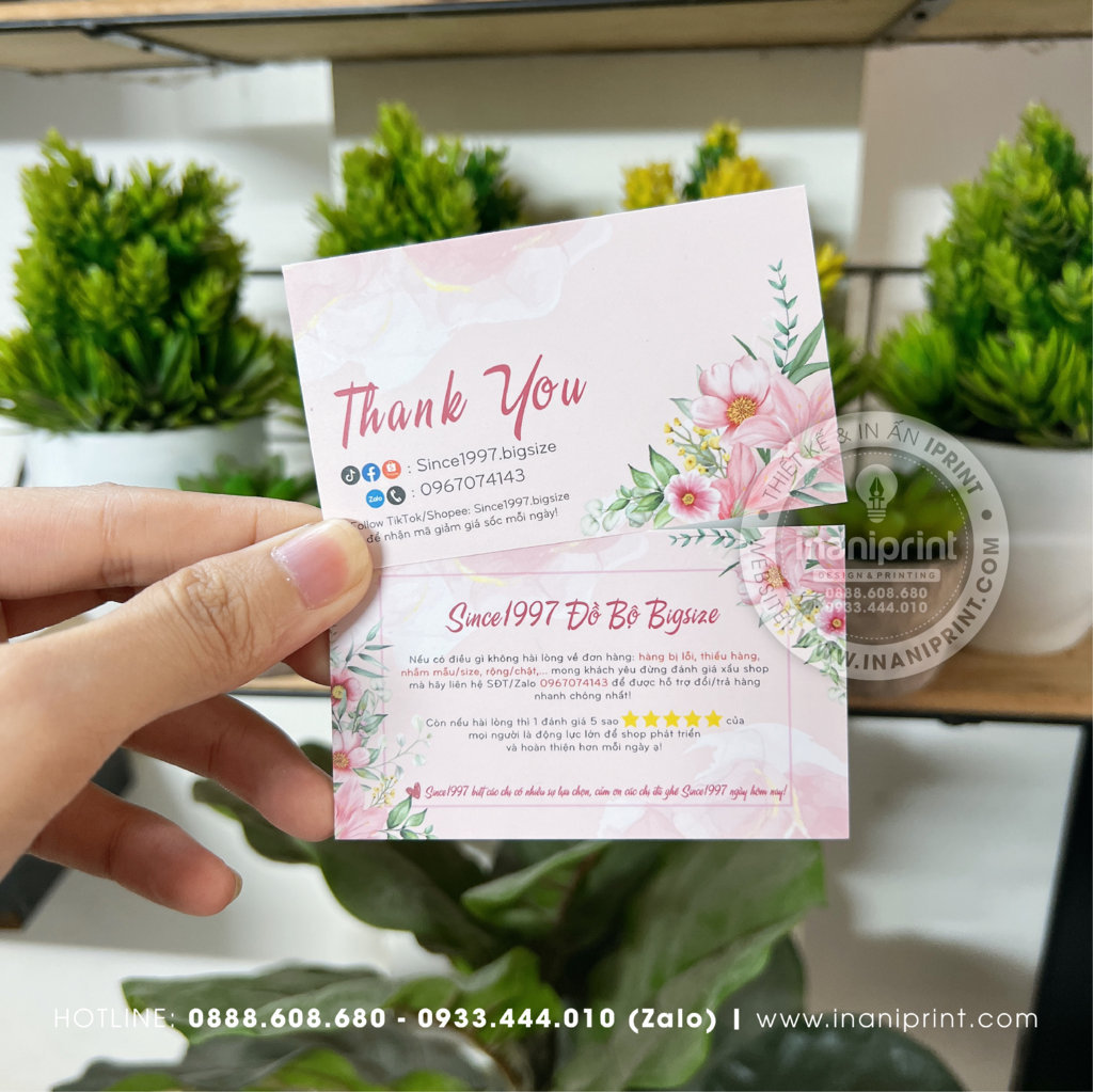 Mẫu Card cám ơn Since 1997, Thiệp cám ơn Since 1997, Danh Thiếp cám ơn Since 1997 đẹp giá rẻ