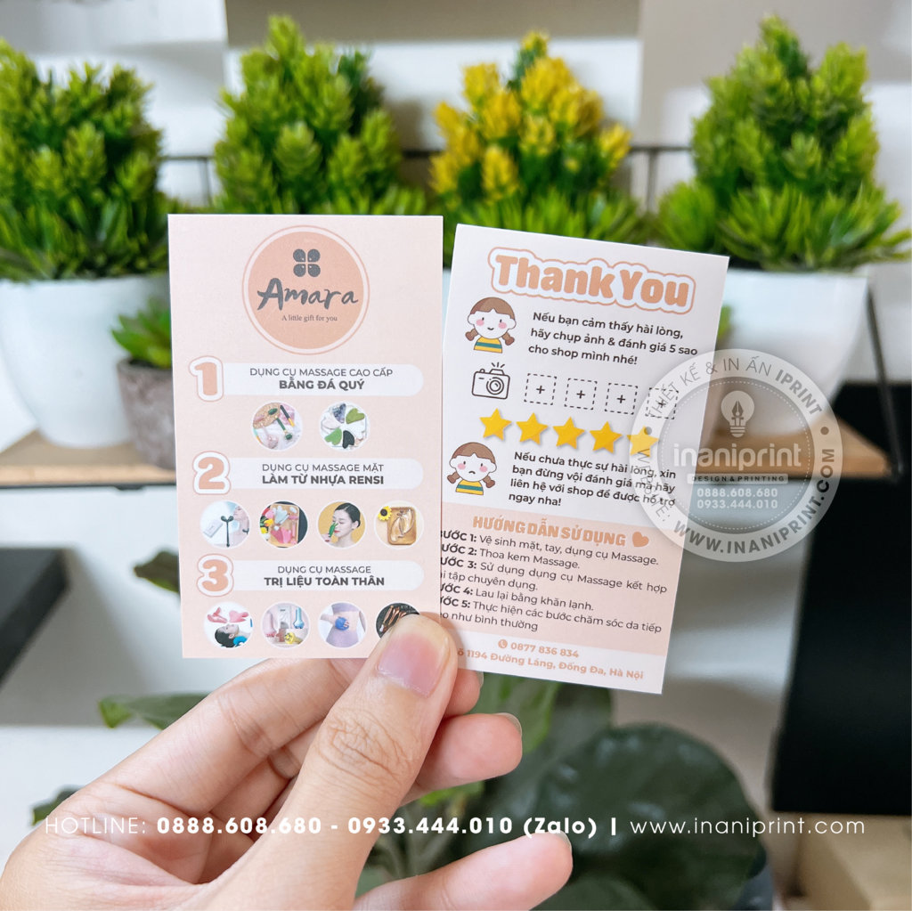 Mẫu Card cám ơn Amara, Thiệp cám ơn Amara, Danh Thiếp cám ơn Amara đẹp giá rẻ