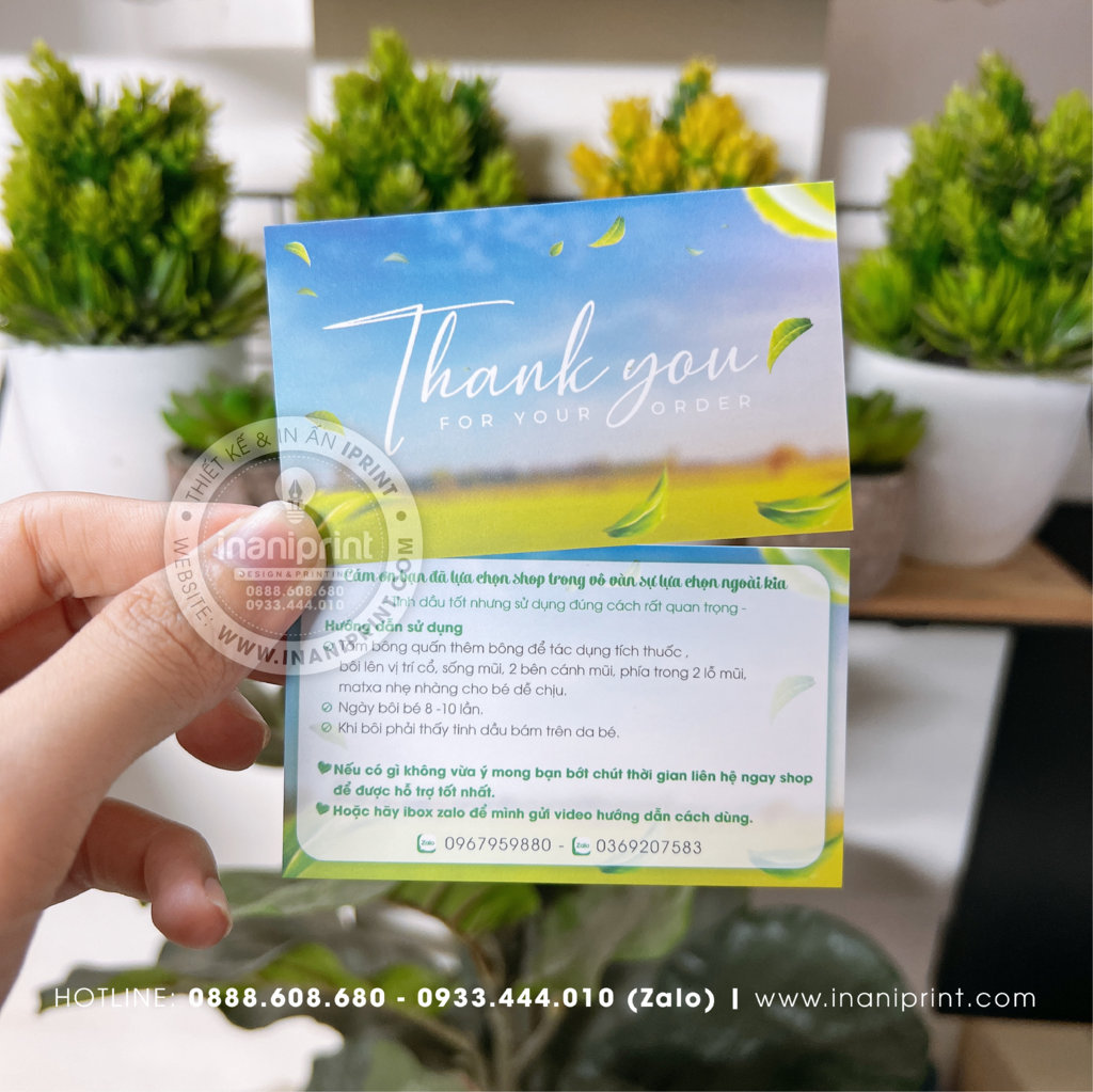 Mẫu Card cám ơn, Thiệp cám ơn, Danh Thiếp cám ơn đẹp giá rẻ