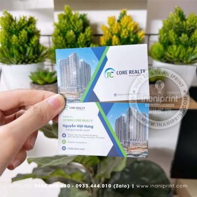 Mẫu Card visit Công Ty bất Động Sản Core Realty, Name Card Công Ty Bất Động Sản Core Realty, Danh Thiếp Công Ty Bất Động Sản Core Realty đẹp giá rẻ