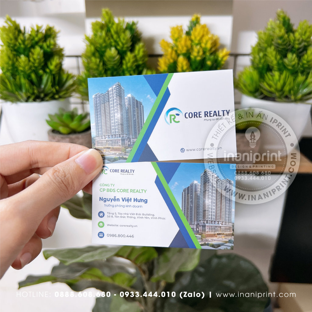 Mẫu Card visit Công Ty bất Động Sản Core Realty, Name Card Công Ty Bất Động Sản Core Realty, Danh Thiếp Công Ty Bất Động Sản Core Realty đẹp giá rẻ