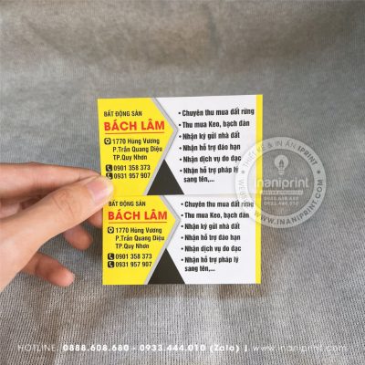 Mẫu Card Visit Công Ty Bất Động Sản Bách Lâm, Name Card Công Ty Bất Động Sản Bách Lâm, Danh thiếp Công Ty Bất Động Sản Bách Lâm đẹp giá rẻ