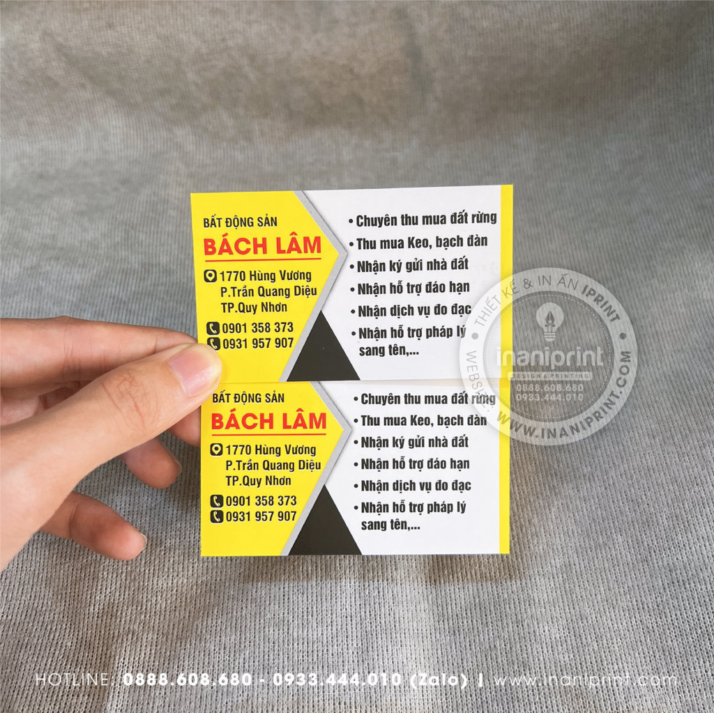 Mẫu Card Visit Công Ty Bất Động Sản Bách Lâm, Name Card Công Ty Bất Động Sản Bách Lâm, Danh thiếp Công Ty Bất Động Sản Bách Lâm đẹp giá rẻ