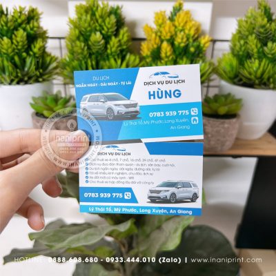 Mẫu Card Visit Dịch Vụ Du Lịch Hùng, Name Card Dịch Vụ Du Lịch Hùng, Danh Thiếp Dịch Vụ Du Lịch Hùng đẹp giá rẻ
