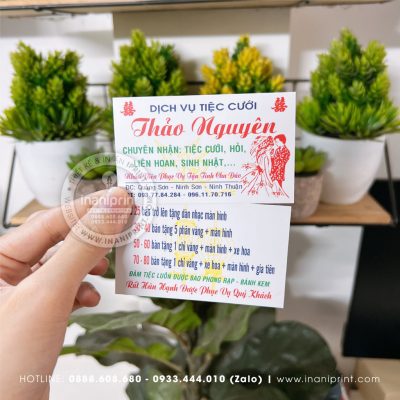 Mẫu Card Visit Dịch Vụ Tiệc Cưới Thảo Nguyên, Name Card Dịch Vụ Tiệc Cưới Thảo Nguyên, Danh Thiếp Dịch Vụ Tiệc Cưới Thảo Nguyên đẹp giá rẻ