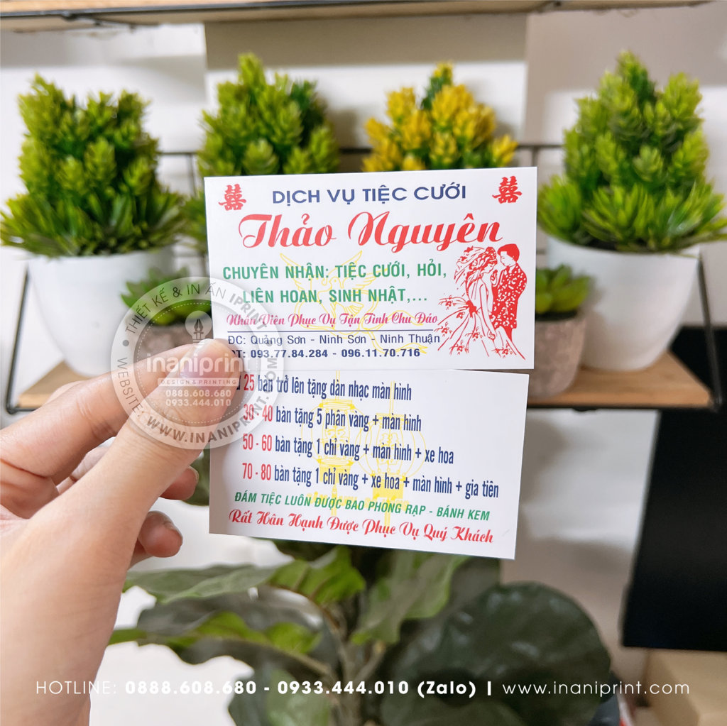 Mẫu Card Visit Dịch Vụ Tiệc Cưới Thảo Nguyên, Name Card Dịch Vụ Tiệc Cưới Thảo Nguyên, Danh Thiếp Dịch Vụ Tiệc Cưới Thảo Nguyên đẹp giá rẻ