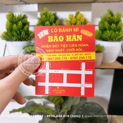 Mẫu Card Visit Lò Bánh Mì Bảo Hân, Name Card Lò Bánh Mì Bảo Hân, Danh Thiếp Lò Bánh Mì Bảo Hân đẹp giá rẻ