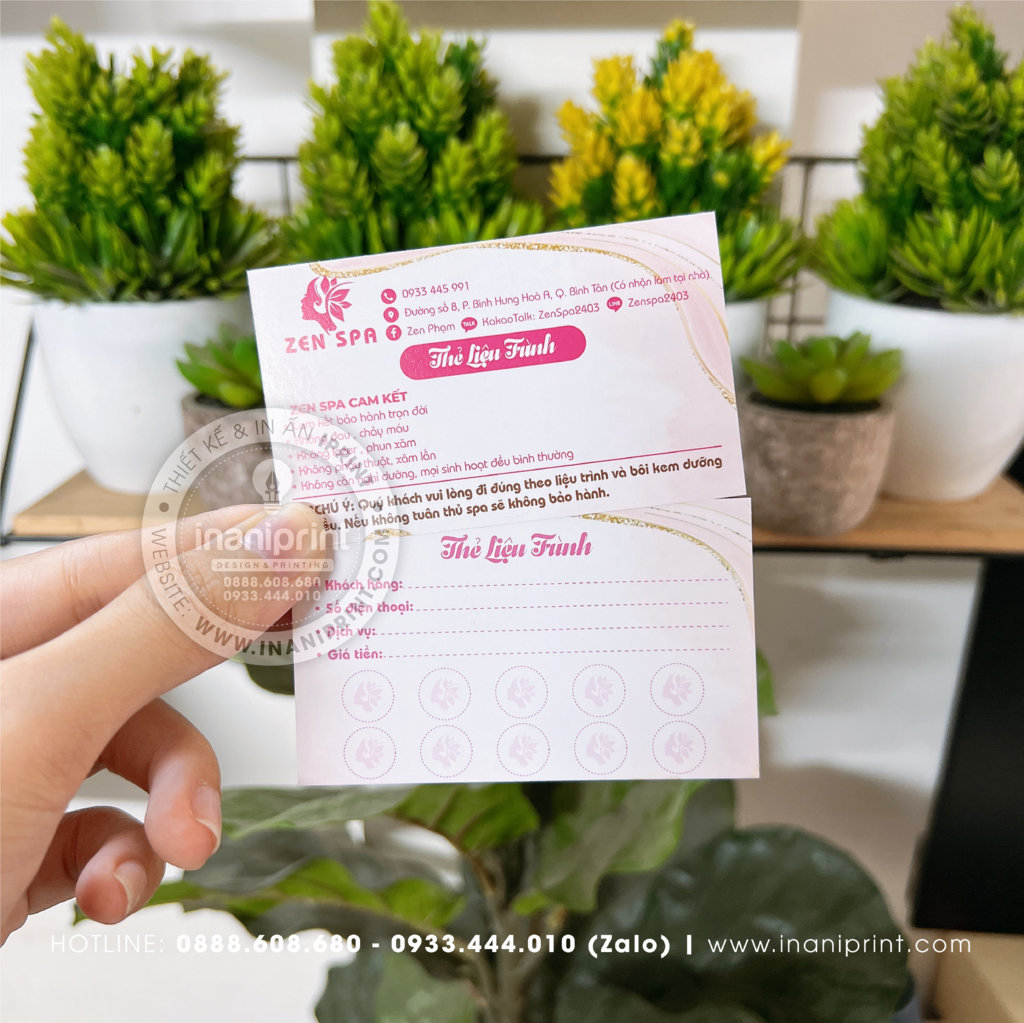 Mẫu Card Visit Zen Spa, Name Card Zen Spa, Danh Thiếp Zen Spa đẹp giá rẻ