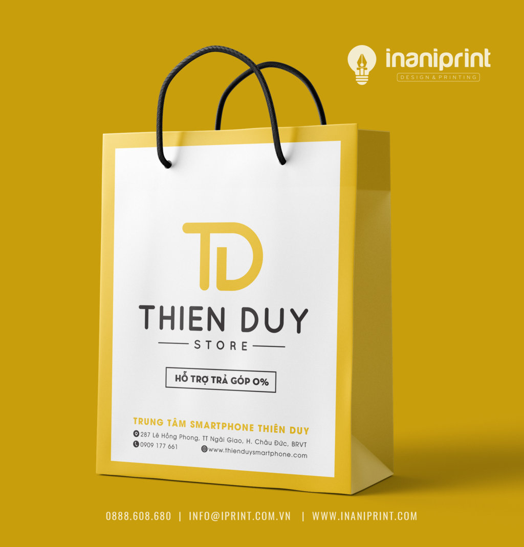 Mẫu Túi Giấy Đựng Điện Thoại, Túi Giấy Mobile Shop, Túi Xách Giấy Mobile Shop, Túi Giấy Quảng Cáo Mobile Shop Đẹp Giá Rẻ
