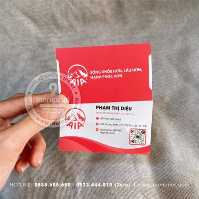 Mẫu Card Visit Công Ty AIA, Name Card Công Ty AIA, Danh Thiếp Công Ty AIA đẹp giá rẻ