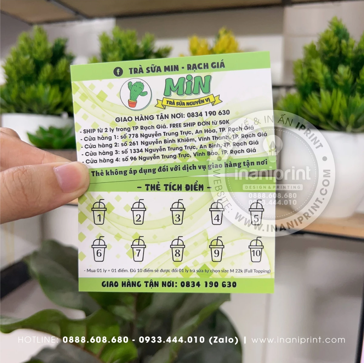 Mẫu Card Visit Tiệm Trà Sữa, Name Card Tiệm Trà Sữa, Danh Thiếp Tiệm Trà Sữa đẹp giá rẻ