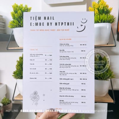 Mẫu Menu Fomex Spa, Bảng Giá Fomex Spa, Thực Đơn Fomex Đẹp Giá Rẻ