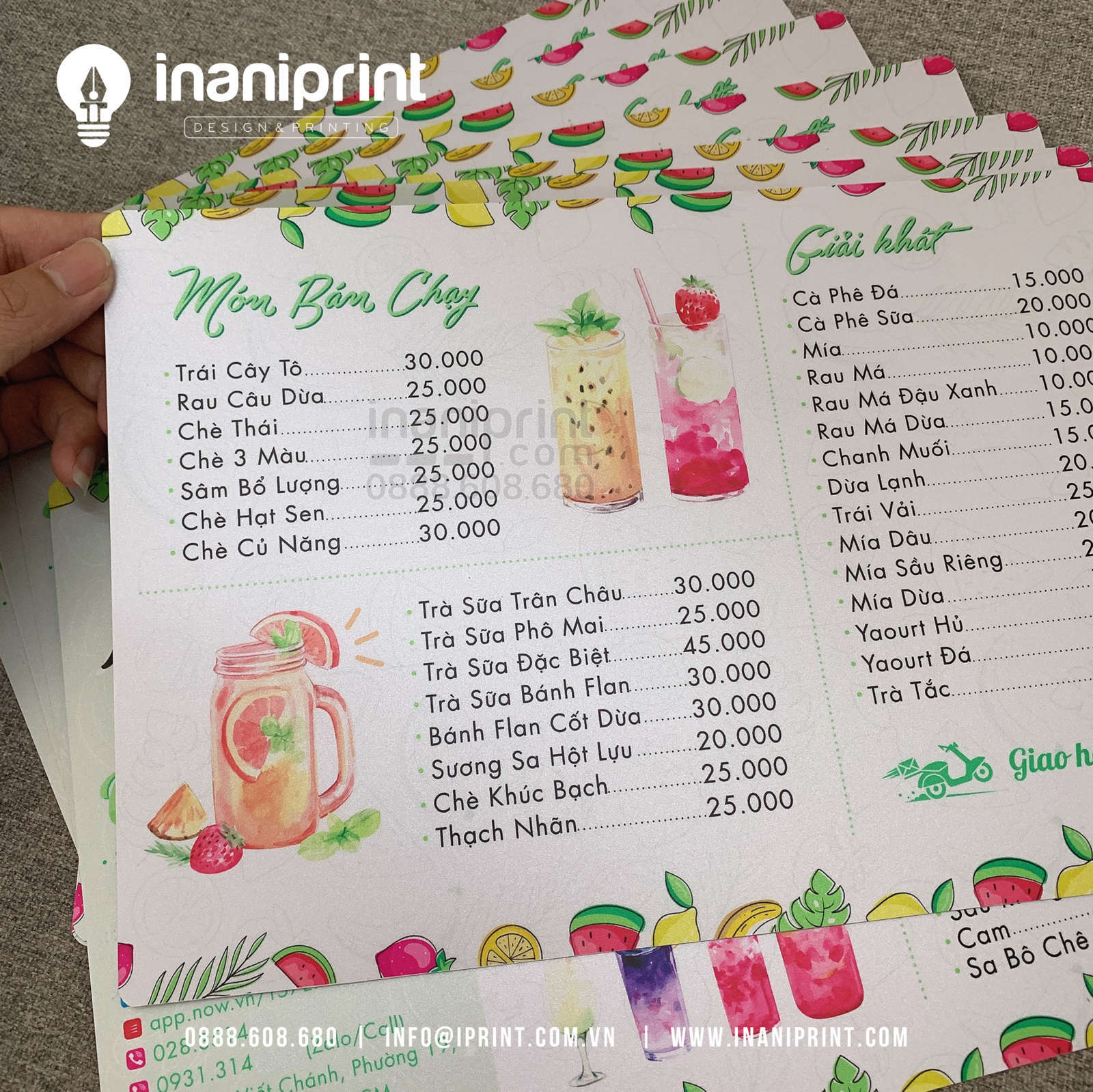 Mẫu Menu Nhựa Tiệm Nước Giải Khát, Bảng Giá Nhựa Tiệm Nước Giải Khát, Thực Đơn Nhựa Tiệm Nước Giải Khát Đẹp Giá Rẻ - Image 3