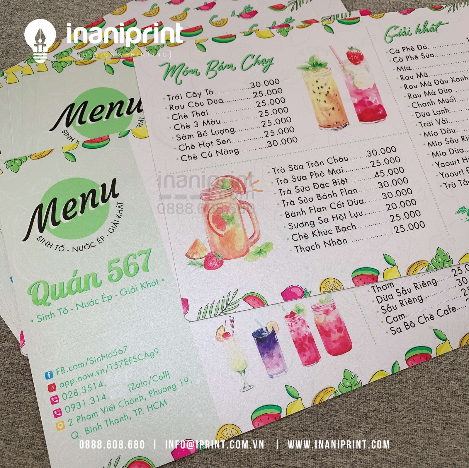 Mẫu Menu Nhựa Tiệm Nước Giải Khát, Bảng Giá Nhựa Tiệm Nước Giải Khát, Thực Đơn Nhựa Tiệm Nước Giải Khát Đẹp Giá Rẻ - Image 4