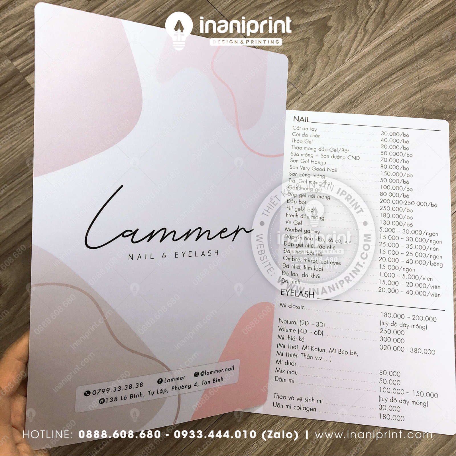 Mẫu Menu Nhựa Tiệm Nails, Bảng Giá Nhựa Tiệm Nails, Thực Đơn Nhựa Tiệm Nails Đẹp Giá Rẻ - Image 3