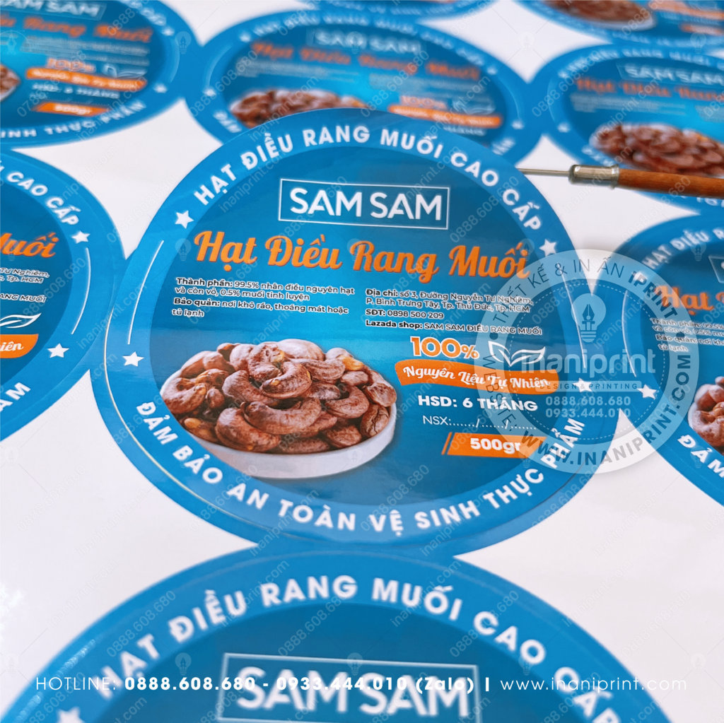 Mẫu Tem Shop Hạt Điều, Tem Nhãn Shop Hạt Điều, Decal Dán Shop Hạt Điều, Tem Dán Shop Hạt Điều Đẹp Giá rẻ