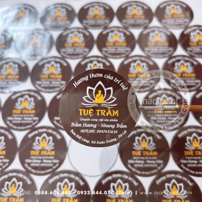 Mẫu Tem Shop Trầm, Tem Nhãn Shop Trầm, Decal Dán Shop Trầm, Tem Dán Shop Trầm Đẹp Giá rẻ