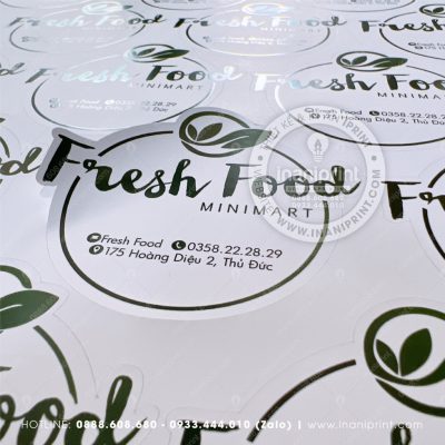 Mẫu Tem Shop Đồ Ăn Sạch, Tem Nhãn Shop Đồ Ăn Sạch, Decal Dán Shop Đồ Ăn Sạch, Tem Dán Shop Đồ Ăn Sạch Đẹp Giá rẻ