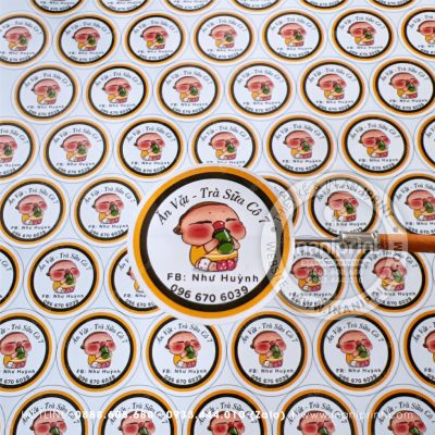 Mẫu Tem Shop Ăn Vặt Trà Sữa, Tem Nhãn Shop Ăn Vặt Trà Sữa, Decal Dán Shop Ăn Vặt Trà Sữa, Tem Dán Shop Ăn Vặt Trà Sữa Đẹp Giá rẻ