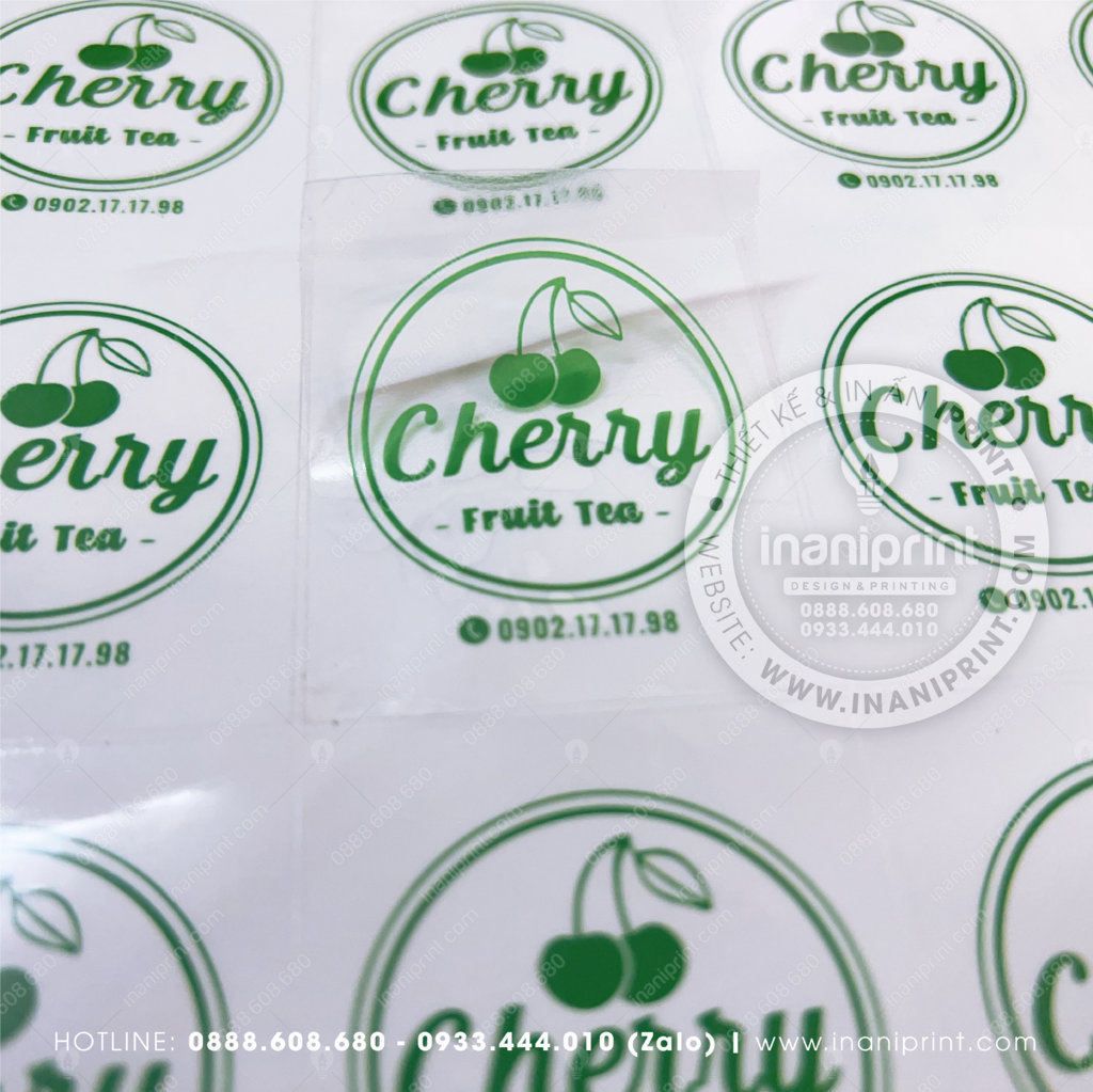 Mẫu Tem Quán Trà, Tem Nhãn Quán Trà, Decal Dán Quán Trà, Tem Dán Quán Trà Đẹp Giá rẻ