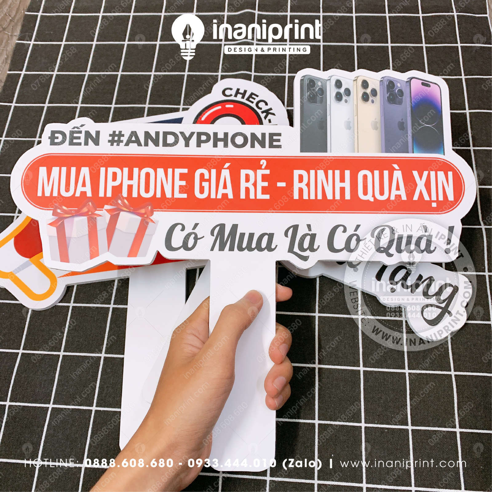 Mẫu Hashtag Cầm Tay Chụp Hình Check In Cho Shop Mobile, Bảng Cầm Tay Chụp Hình Shop Mobile Đẹp Giá Rẻ