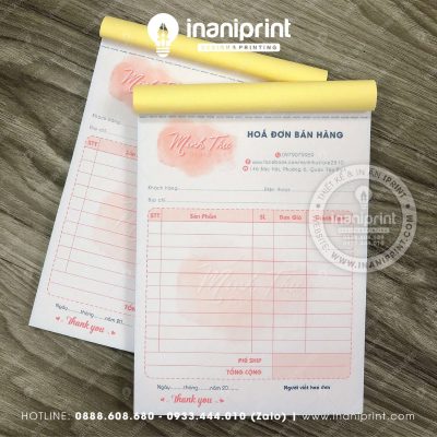 Mẫu Hóa Đơn Đẹp, Mẫu Hóa Đơn Dễ Thương, Mẫu Hóa Đơn Nhiều Màu Cute Dành Cho Shop Bán Hàng