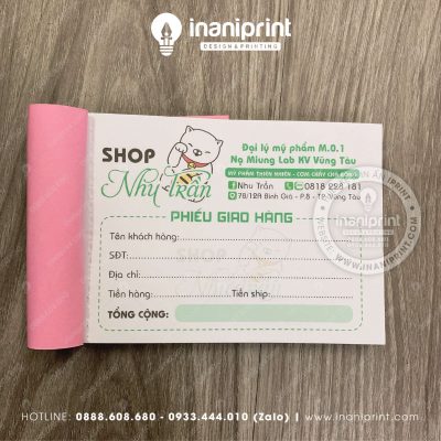 Mẫu Hóa Đơn Đẹp, Mẫu Hóa Đơn Dễ Thương, Mẫu Hóa Đơn Nhiều Màu Cute Dành Cho Shop Bán Hàng