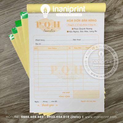 Mẫu Hóa Đơn Đẹp, Mẫu Hóa Đơn Dễ Thương, Mẫu Hóa Đơn Nhiều Màu Cute Dành Cho Shop Bán Hàng