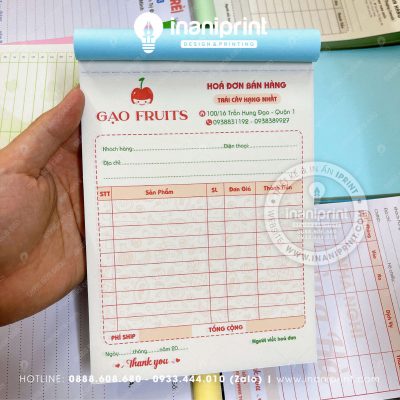 Mẫu Hóa Đơn Đẹp, Mẫu Hóa Đơn Dễ Thương, Mẫu Hóa Đơn Nhiều Màu Cute Dành Cho Shop Bán Hàng