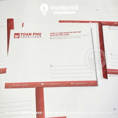 Mẫu Bao Thư Công Ty Trang Trí Nội Thất, Phong Thư Công Ty Trang Trí Nội Thất, Phong Bì Công Ty Trang Trí Nội Thất Đẹp Giá Rẻ