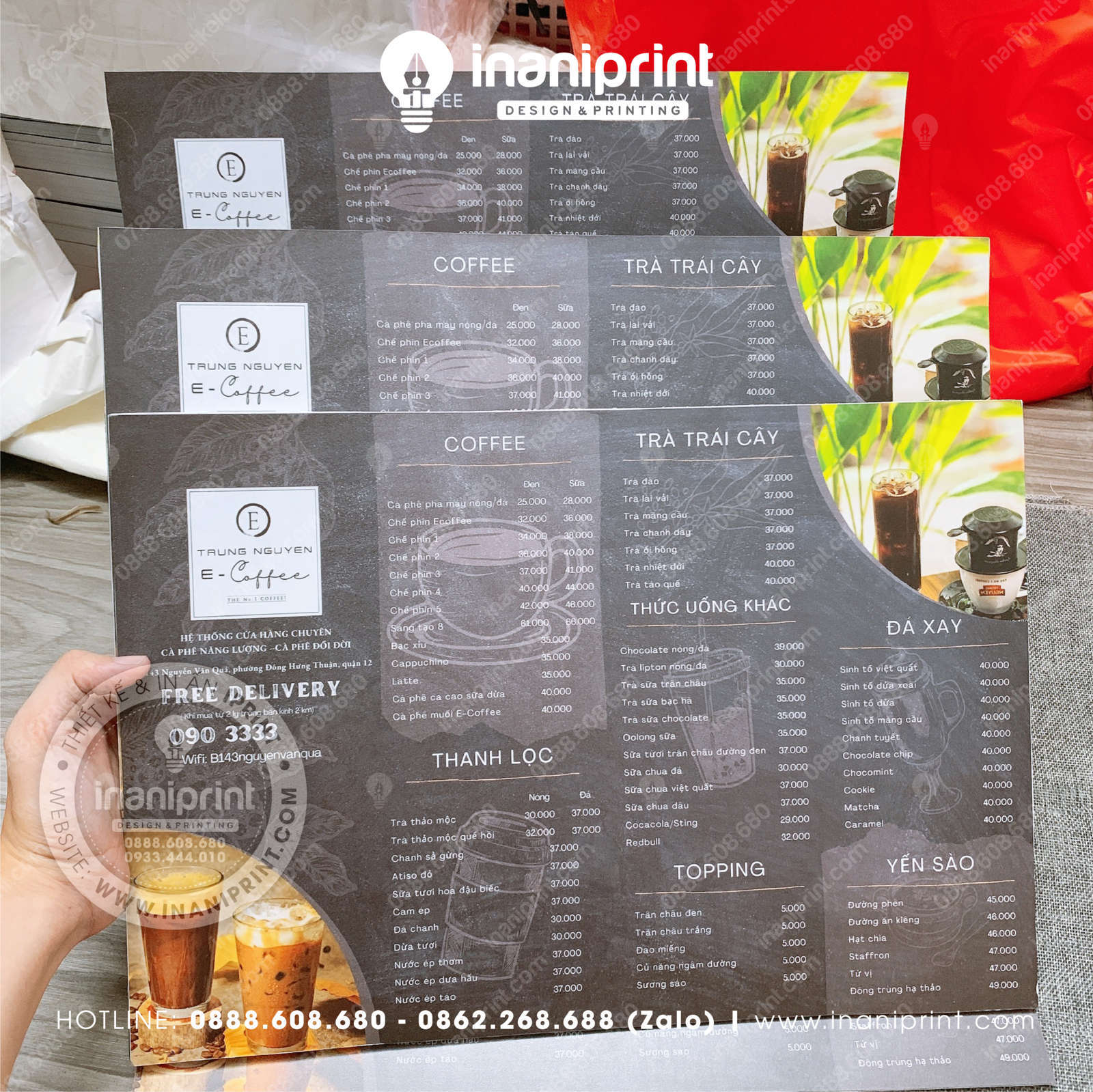 Mẫu Menu Bồi Fomex Quán Cafe, Bảng Giá Bồi Fomex Quán Cafe, Thực Đơn Bồi Fomex Quán Cafe Đẹp Giá Rẻ