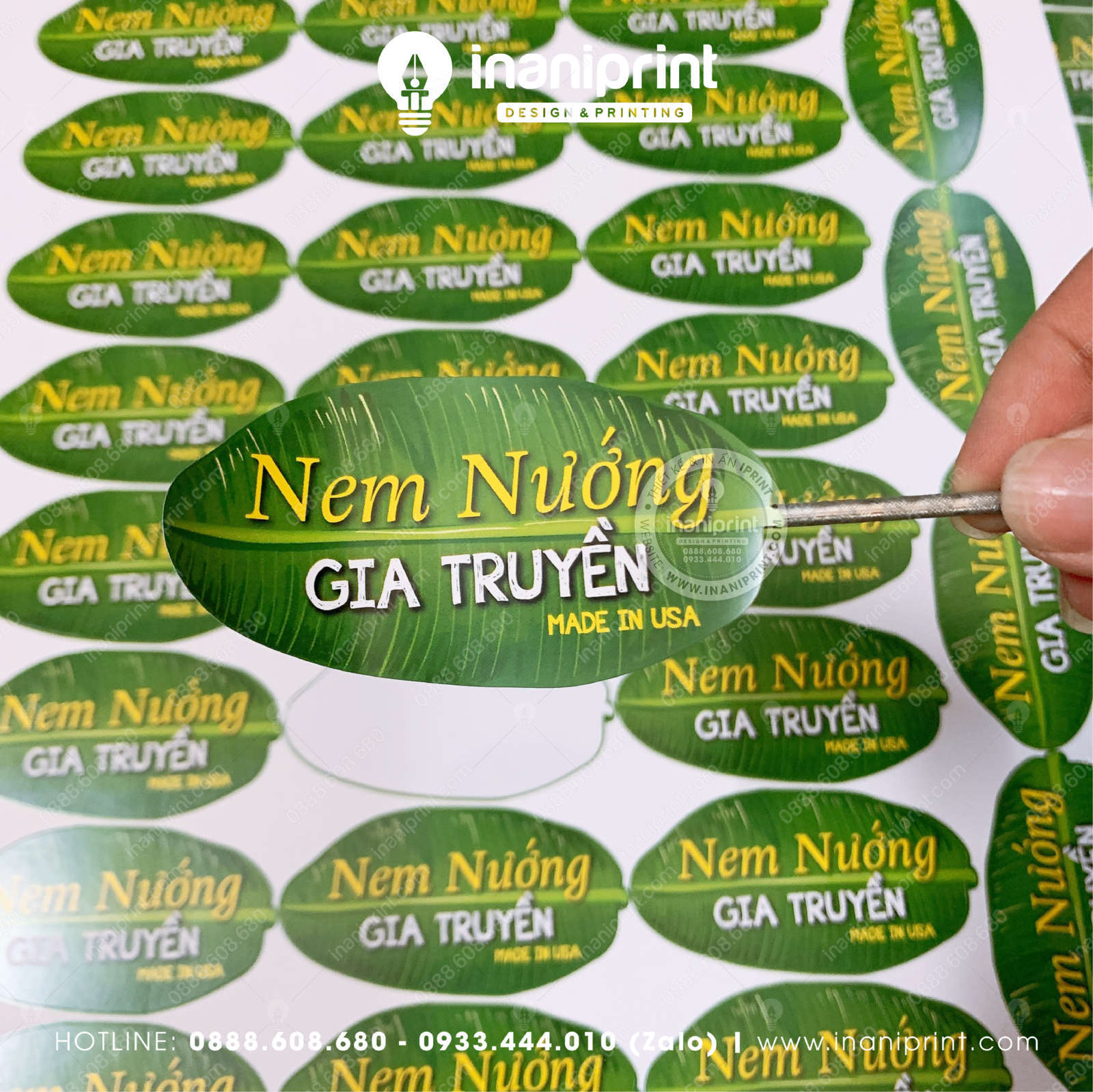 Mẫu tem decal dán